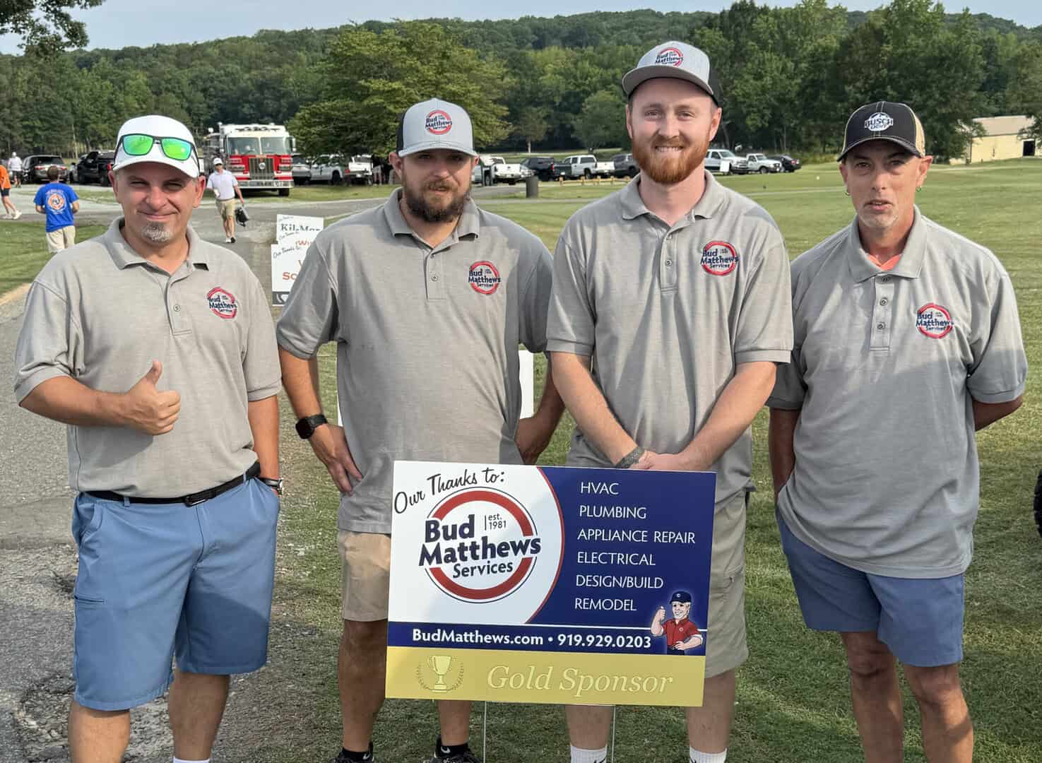Bud Matthews Services team members at the Swinging Fore Cohen charity golf tournament